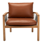 Caramel Mid Century Leather Chair