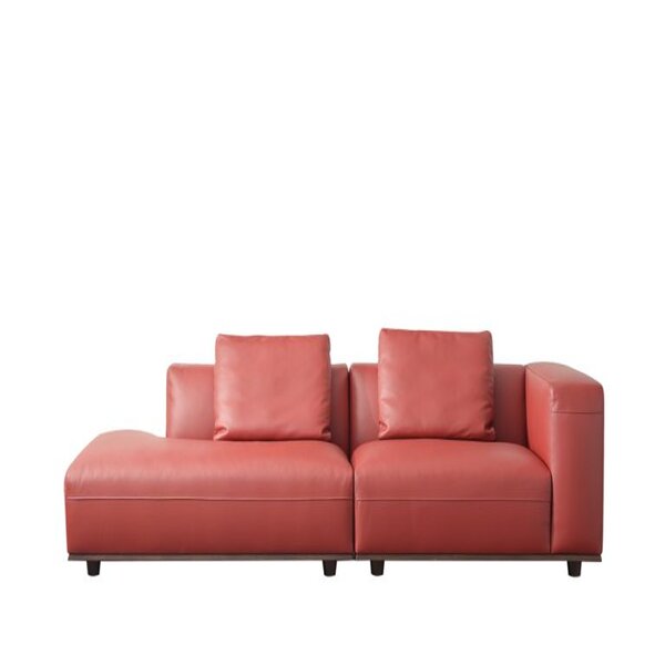 Sofa limited dura góc phải + gối da red