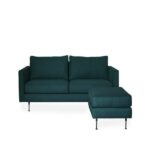 Sofa Bolero 3 chỗ + Đôn M3 vải xanh MB408